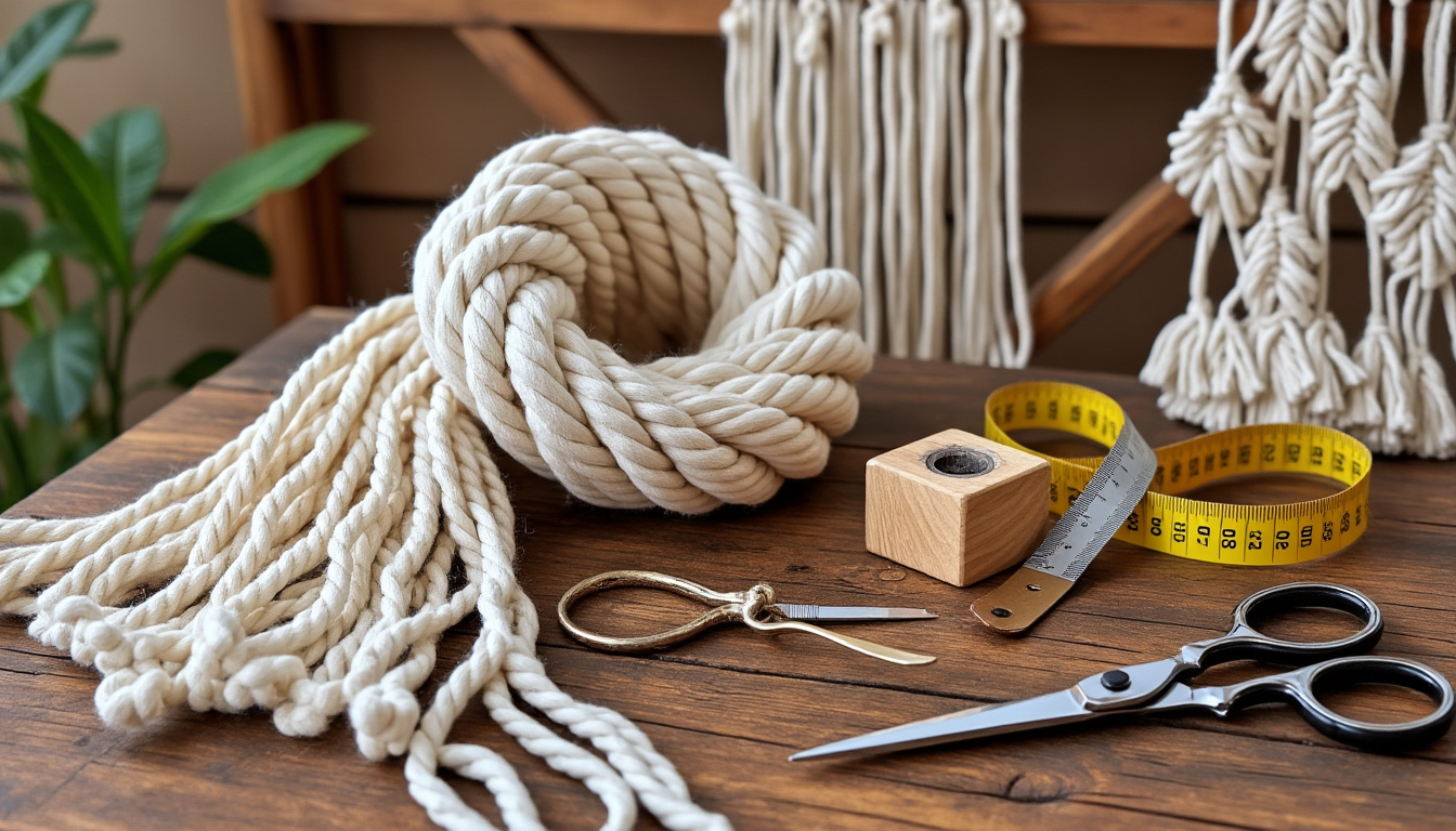 découvrez tout le matériel essentiel pour débuter le macramé ! dans cet article, nous vous guidons à travers les outils et fournitures indispensables pour lancer votre créativité dès aujourd'hui. que vous soyez novice ou passionné, apprenez à choisir le bon équipement pour réaliser de superbes créations en macramé.