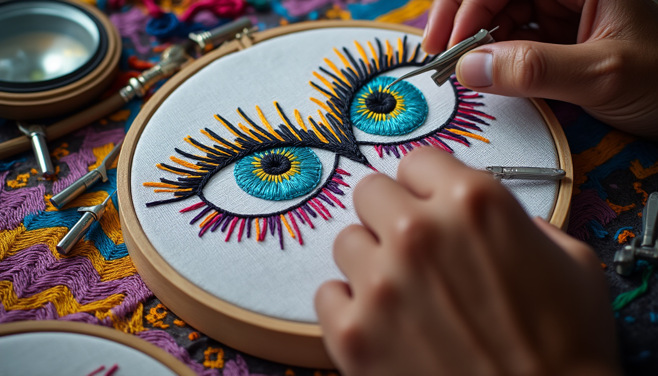 apprenez à broder des yeux sur du tissu et donnez vie à vos créations textiles ! cette technique originale et amusante ajoutera une touche unique à vos projets, que ce soit pour des vêtements, des accessoires ou des décorations. suivez nos conseils et laissez libre cours à votre créativité !