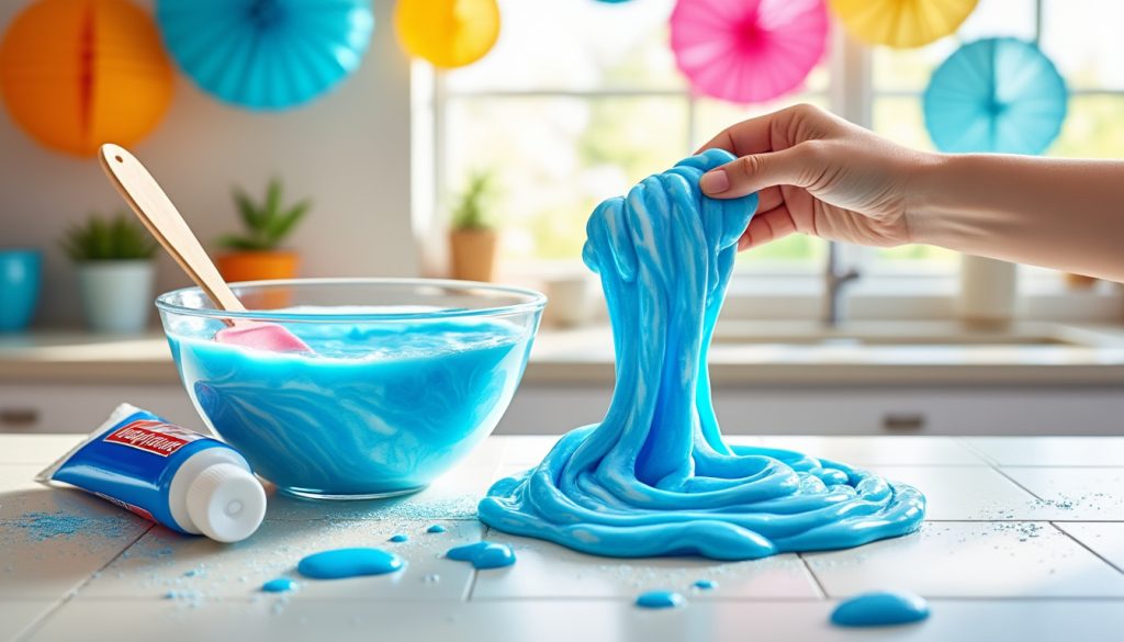 apprends à créer ton propre slime avec du dentifrice grâce à notre méthode simple et amusante ! suis nos étapes faciles pour réaliser un slime unique et original qui séduira petits et grands.