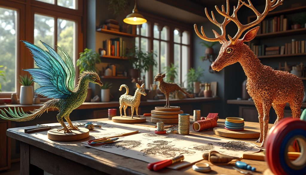 découvrez l'art de la création avec notre guide sur la fabrication d'animaux en fil de fer. transformez votre intérieur en un univers fantastique en donnant vie à des sculptures uniques et originales. laissez libre cours à votre créativité et ajoutez une touche magique à votre décoration !