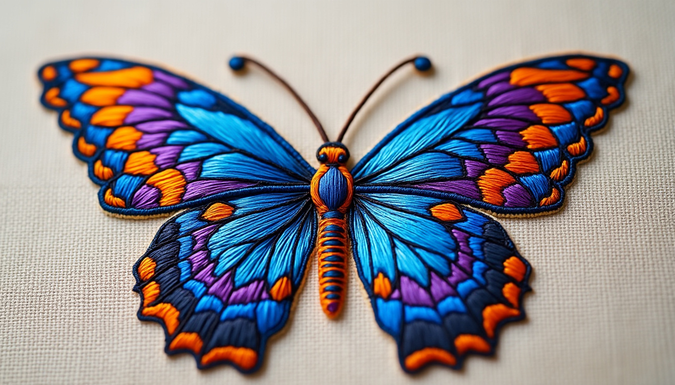apprends à broder un papillon étape par étape ! découvre des astuces, des modèles gratuits et crée facilement un chef-d'œuvre textile unique dès aujourd'hui.