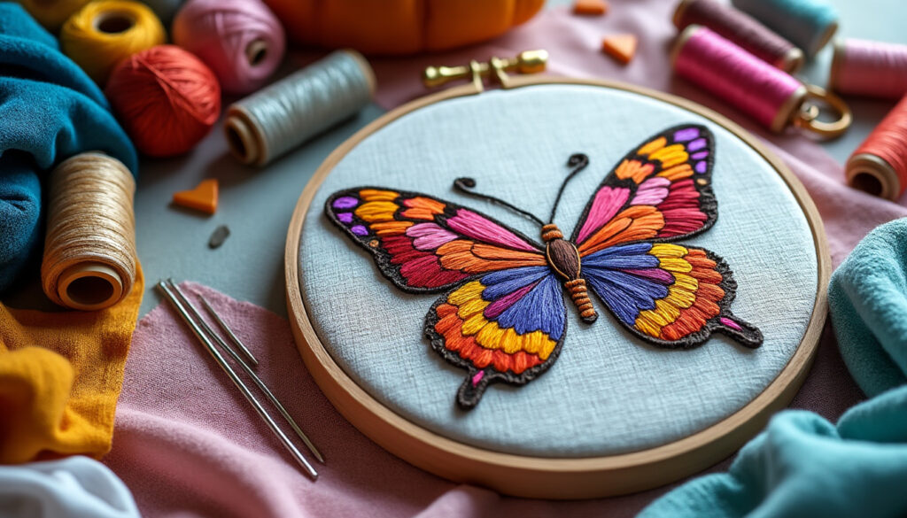 Broder un papillon : Crée ton chef-d'œuvre textile dès aujourd'hui ! 19 apprends à broder un magnifique papillon grâce à nos conseils étape par étape. laisse libre cours à ta créativité et réalise facilement ton propre chef-d'œuvre textile dès aujourd'hui !