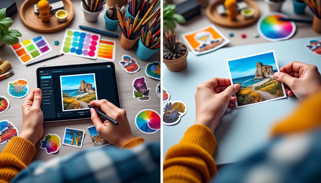 personnalise facilement tes stickers en deux étapes simples à partir de ta photo préférée. crée des autocollants uniques et amuse-toi à les partager !