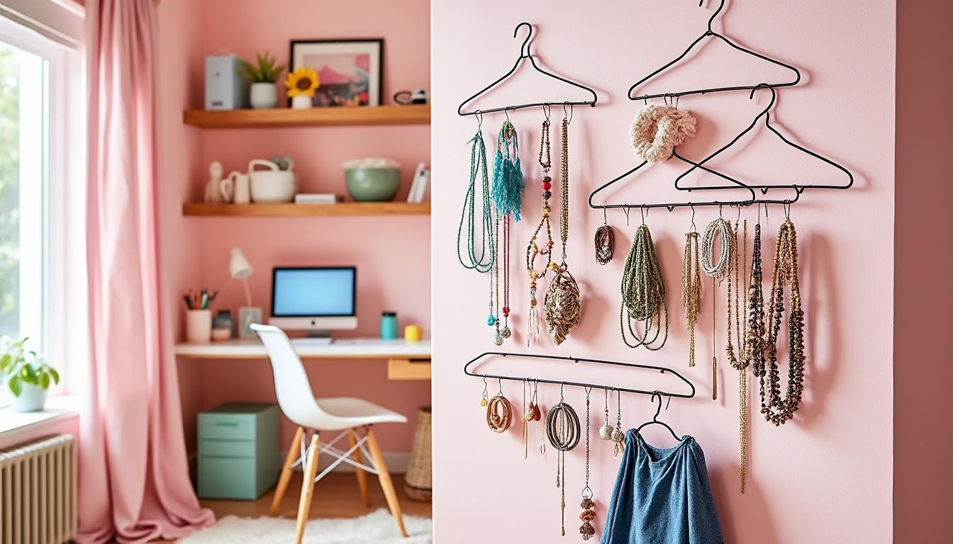découvrez des astuces originales pour transformer vos cintres en fil de fer et optimiser votre rangement de manière astucieuse et créative.