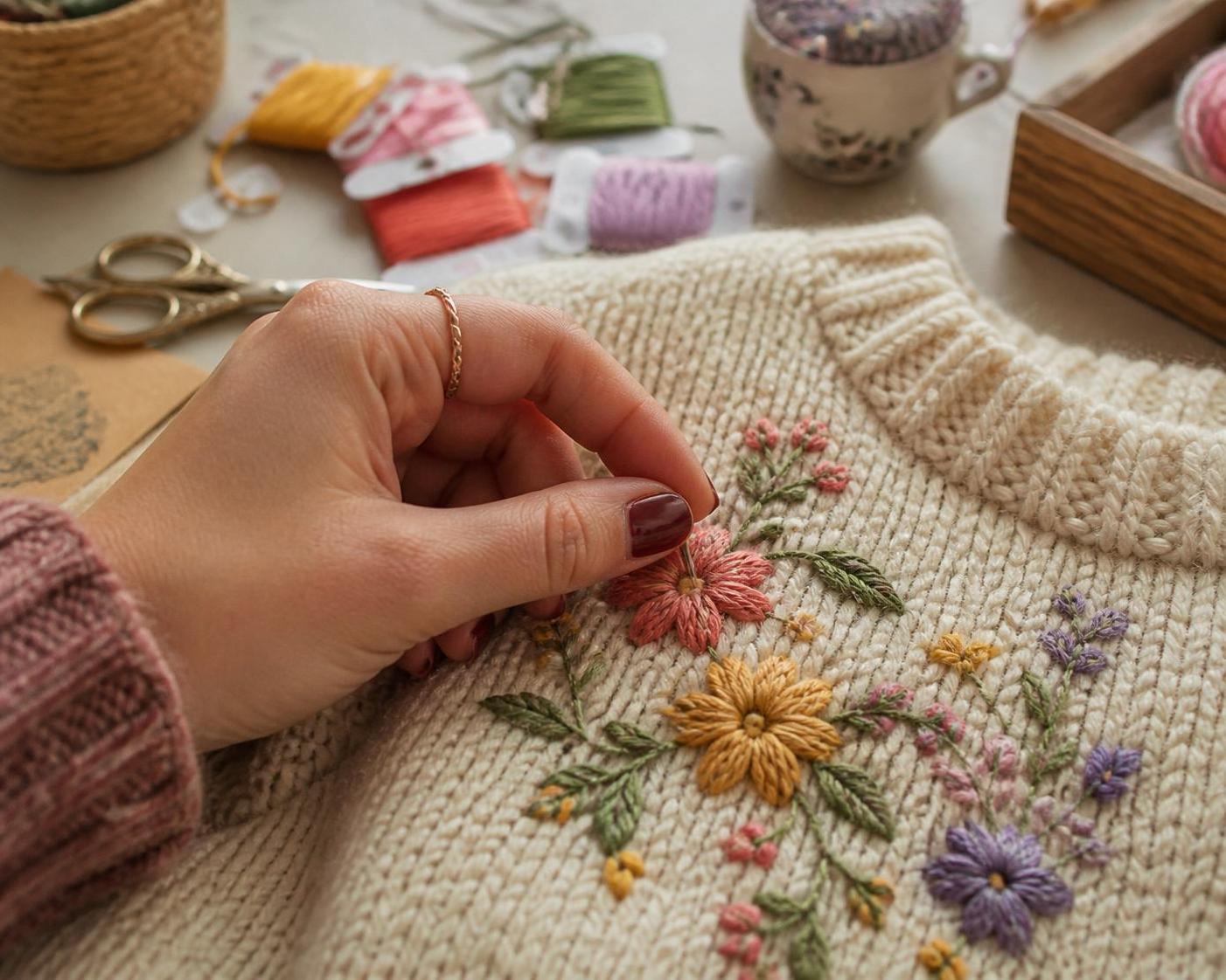 découvrez nos modèles gratuits de broderie sur tricot pour apporter une touche unique et élégante à toutes vos créations diy.