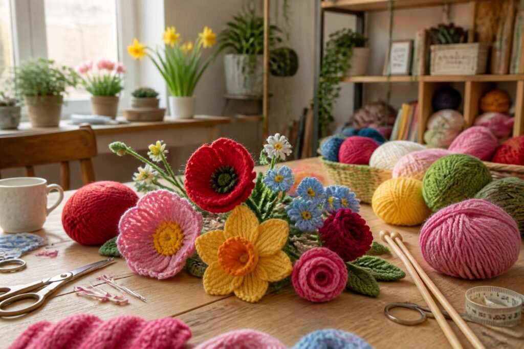 découvrez comment créer facilement des fleurs au tricot colorées et magnifiques, parfaites pour ajouter une touche d'élégance à vos projets en un rien de temps.