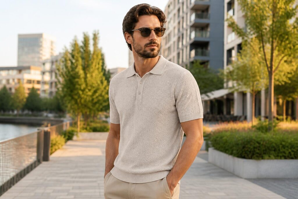 découvrez le polo en maille, l'alliance parfaite entre style tendance et confort pour vos tenues d'été. adoptez un look décontracté et chic avec cette pièce incontournable.