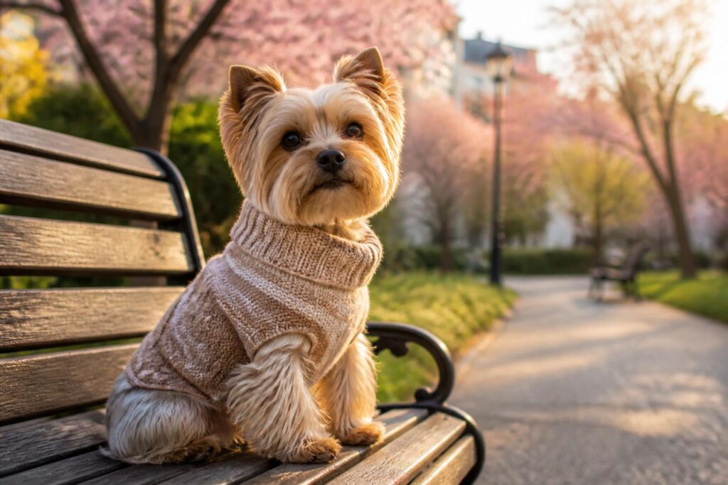 offrez à votre chien un manteau en tricot alliant confort et style pour le protéger avec élégance lors des promenades.