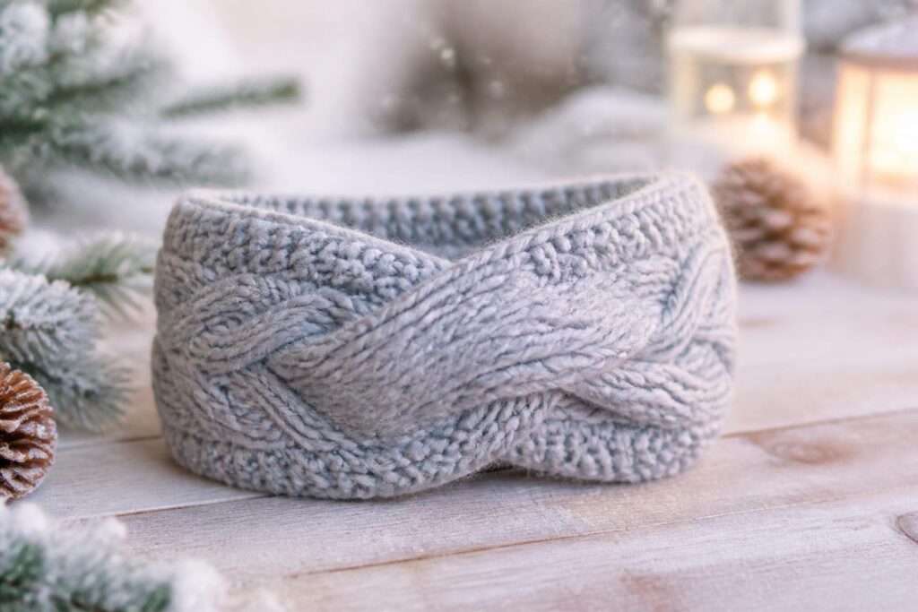découvrez notre modèle gratuit de bandeau cache-oreilles en tricot et créez votre accessoire hivernal unique, chaud et stylé pour affronter l'hiver avec élégance.