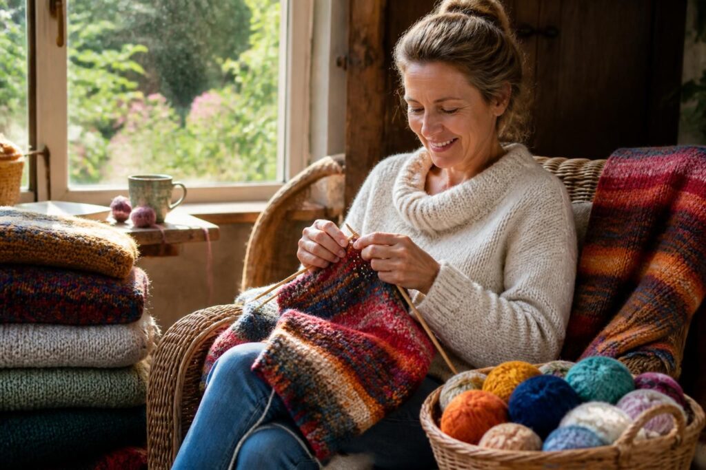 découvrez comment vos créations en tricot peuvent apporter chaleur et joie, et offrir des sourires uniques à vos proches.
