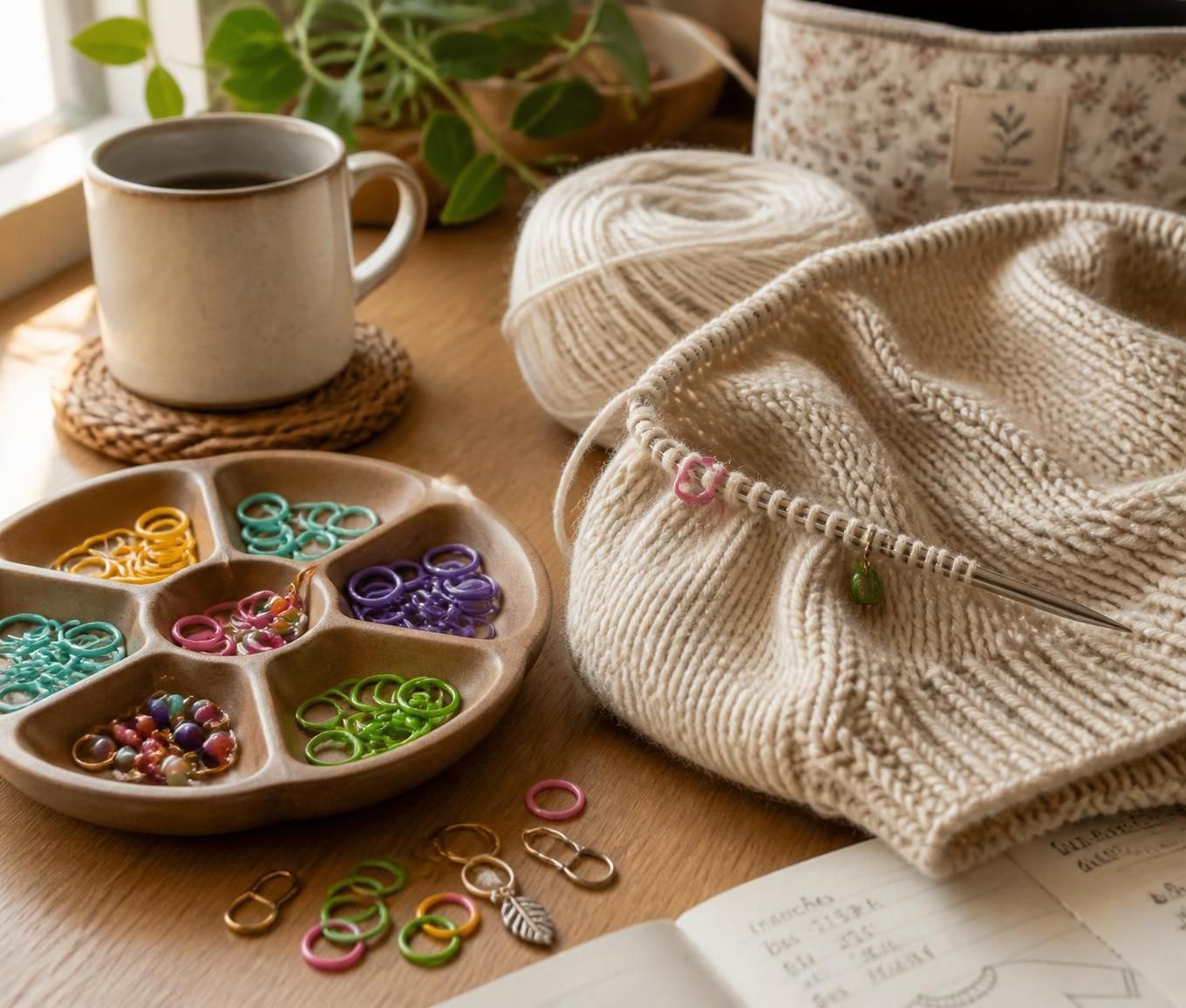 découvrez l'utilité des anneaux marqueurs en tricot, comment ils facilitent le suivi des mailles et améliorent la précision de vos projets de tricot.
